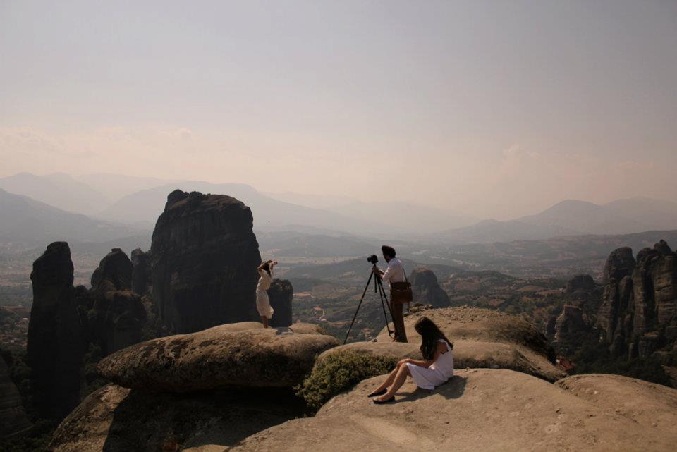 Shooting videos in Greece.
photo: Isabelle Royet-Journoud